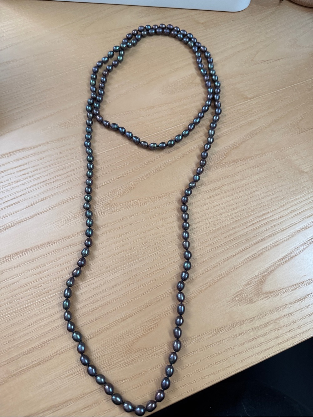 NEW Black Pearl Long Necklace
